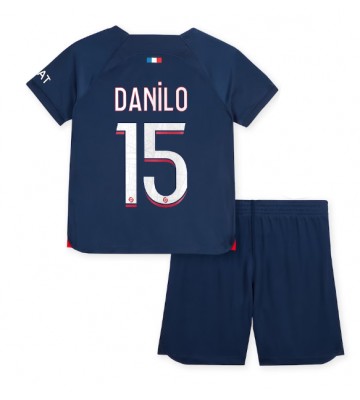 Paris Saint-Germain Danilo Pereira #15 Hemmakläder Barn 2023-24 Kortärmad (+ Korta byxor)